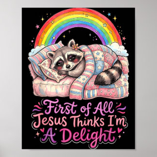Poster Primeiro De Jesus Acha Um Delícia Arte De Guaxinim