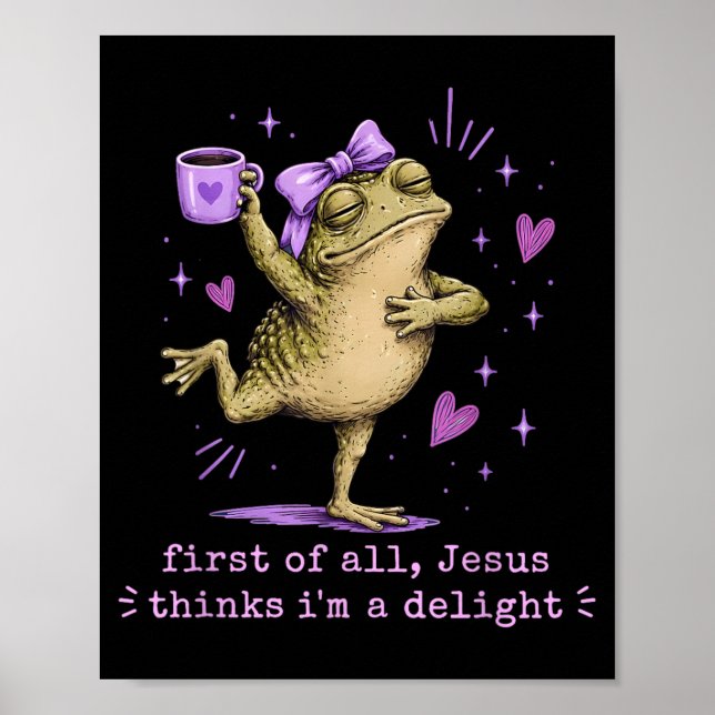 Poster Primeiro De Jesus Acha Um Delícia Meme De Sapo Eng (Frente)
