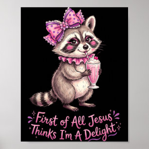 Poster Primeiro De Jesus Acha Um Guaxinim Divertido Um De