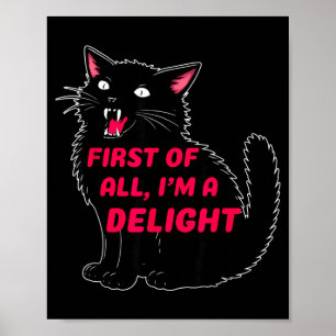 Poster Primeiro De Tudo Sou Um Delicioso Gato Preto Rugin
