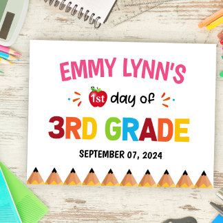 Poster Primeiro Dia da Escola 3º Grau