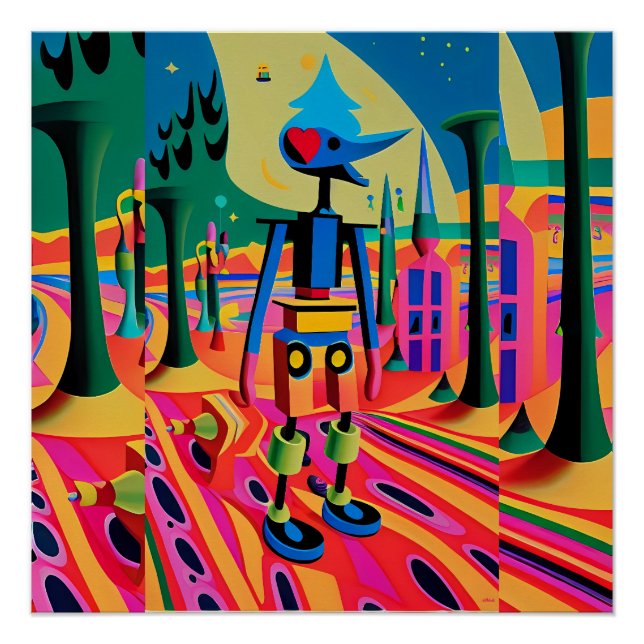 Póster Primeiro Dia da Escola de Surrealismo - Ken Gage A (Frente)