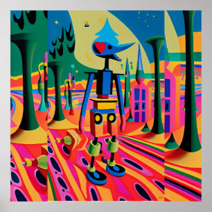 Poster Primeiro Dia da Escola de Surrealismo - Ken Gage A