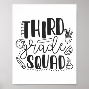 Poster Primeiro Dia Da Escola Professora Do Terceiro Grau