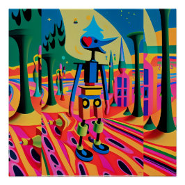 Póster Primeiro Dia da Escola Surrealista - Ken Gage Art