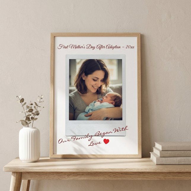 Poster Primeiro Dia das Mães após a Adoção Foto (Criador carregado)