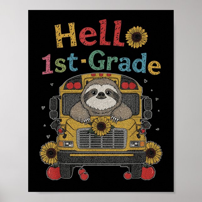 Poster Primeiro Dia De 1rua De Volta Às Crianças Escolare (Frente)