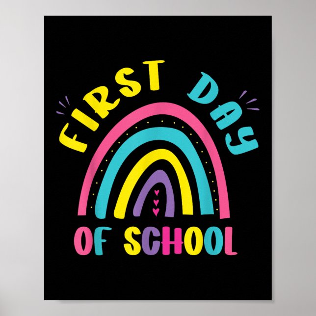 Poster Primeiro Dia De Escola Jardim De Infância Pré Esco (Frente)