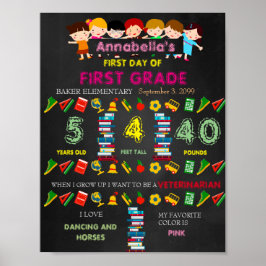 Póster Primeiro Dia de ONDA de Sinal de PRIMEIRA GRADE,Pr