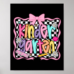 Poster Primeiro Dia Do Pacote Floral Do Jardim De Infânci