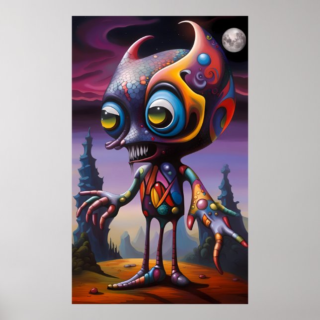 Poster Primeiro Feriado do Monstro - Arte Surreal do Ken  (Frente)