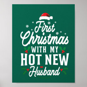 Poster Primeiro Natal Com Meu Novo Marido Quente Presente