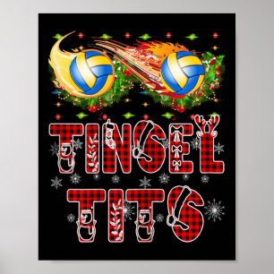 Poster Primeiro Natal Como Mamã Tinsel Voleibol Mãe Garot