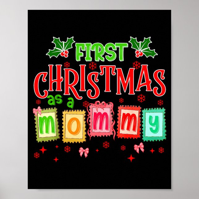 Poster Primeiro Natal Como Uma Mamãe 2025 Coquette Laço C (Frente)