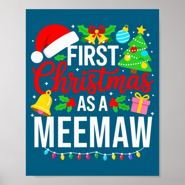 Poster Primeiro Natal como uma Meemaw Correspondência de  (Frente)