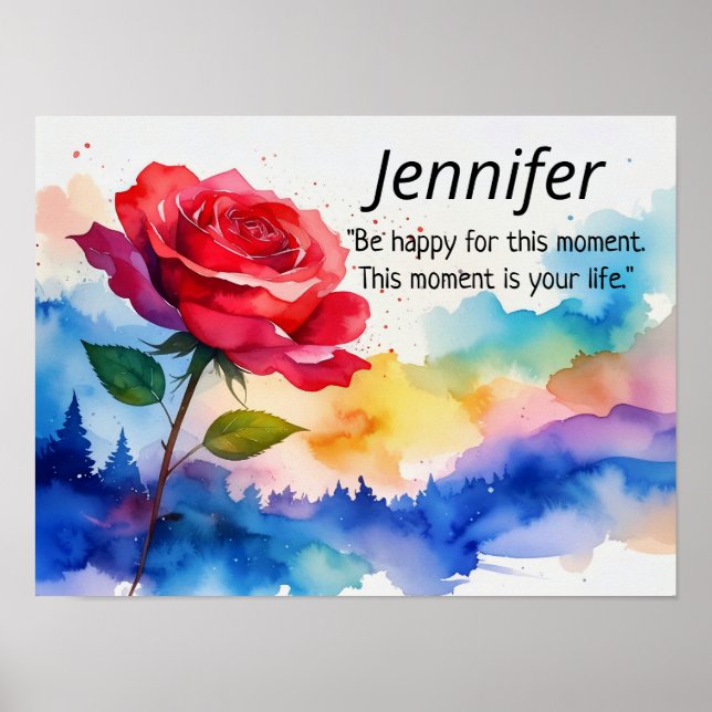 Poster PRIMEIRO NOME _ PERSONALIZAR JENNIFER Nome (Frente)