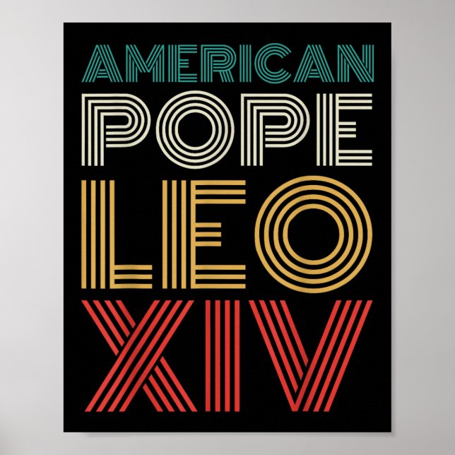 Poster Primeiro Papa Americano Leo Xiv Robert Previne Cat (Frente)