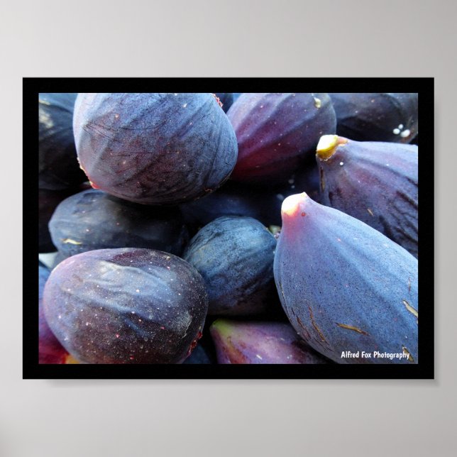 Poster Primeiro plano da fruta figo roxo (Frente)