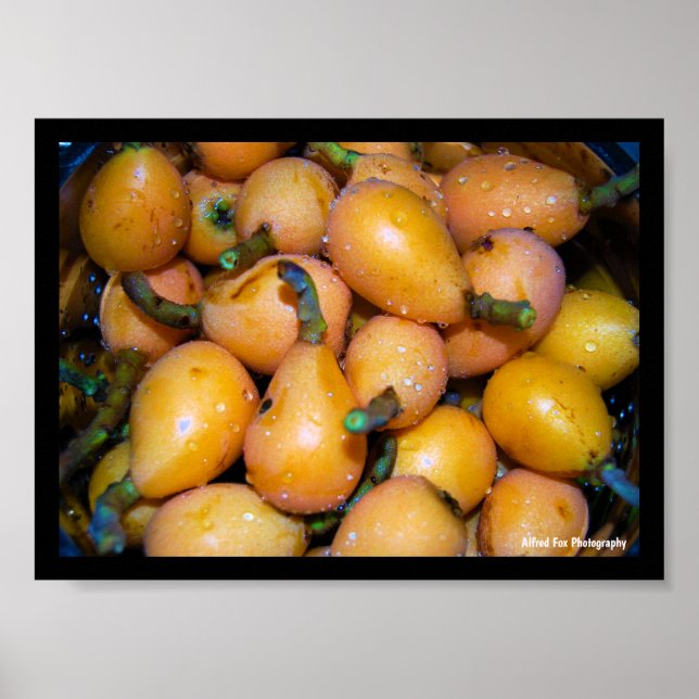 Poster Primeiro plano da fruta Nespola (Frente)