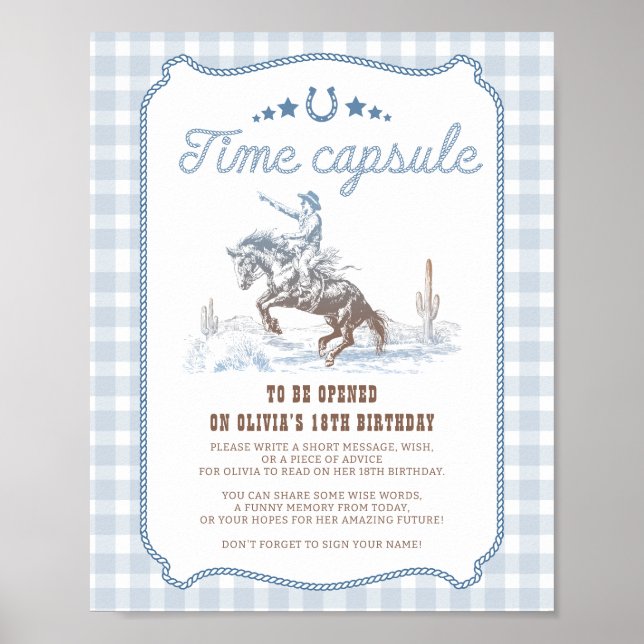 Poster Primeiro Rodeio Placa de Cápsula do Tempo de Anive (Frente)