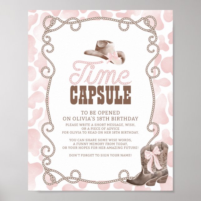 Poster Primeiro Rodeio Sinal de Cápsula do Tempo Rosa de  (Frente)