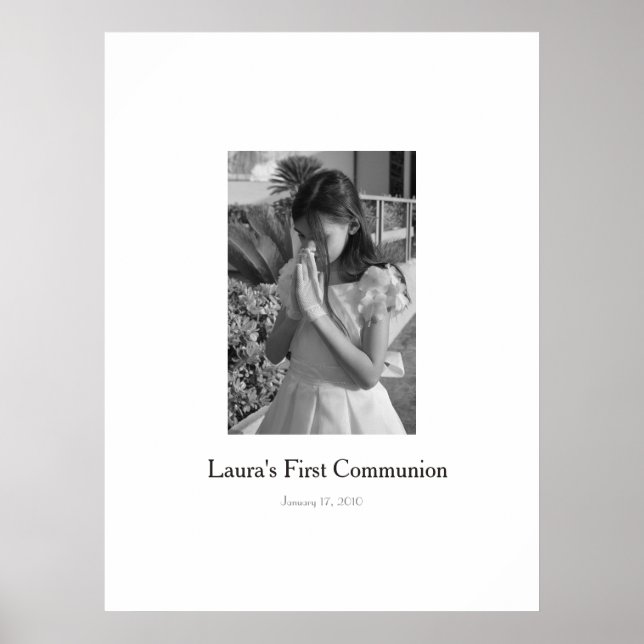 Póster Primeiro Sagrado Sinal de Comunhão no Conselho do  (Frente)