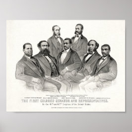 Poster Primeiro Senador e Representantes Colorido, 1872