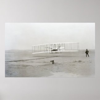 Poster PRIMEIRO VOO AERONAVE- Wright Bros 1903
