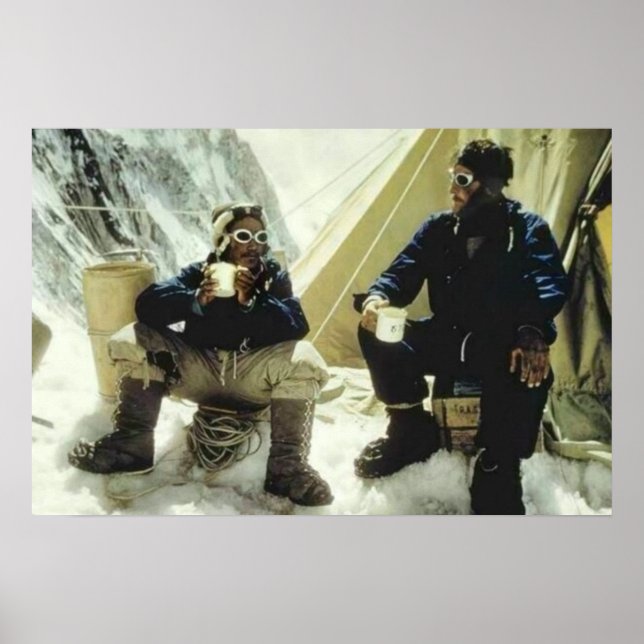 Poster Primeiros Homens a Conquistar Everest Hillary Norg (Frente)