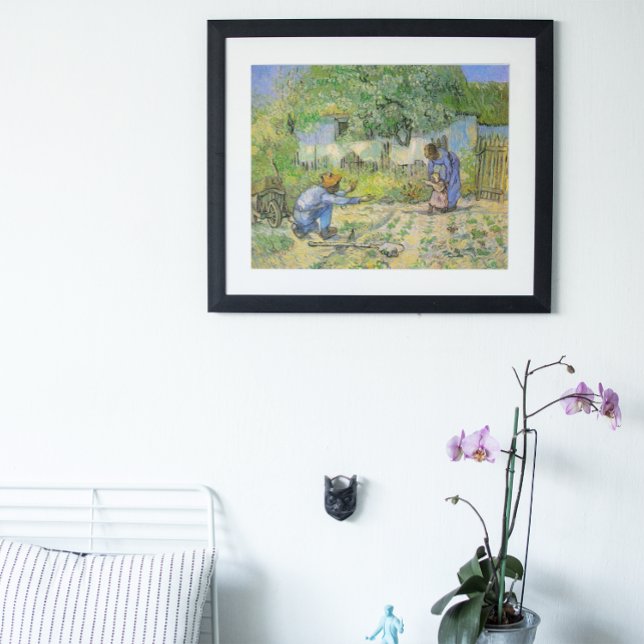 Póster Primeiros passos (após Millet) de Vincent van Gogh (Criador carregado)