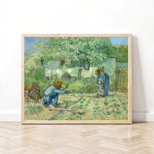 Poster Primeiros passos, após Millet por Vincent Van Gogh