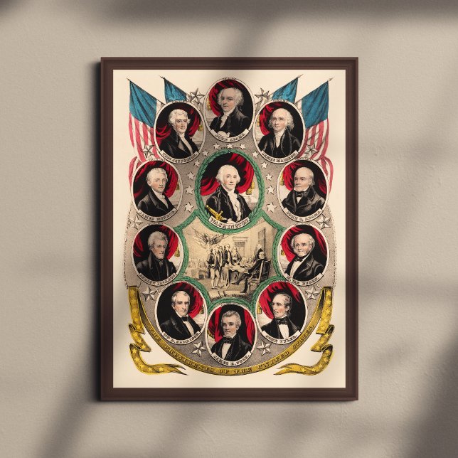 Poster Primeiros Presidentes Americanos Restauraram o Lit (Criador carregado)