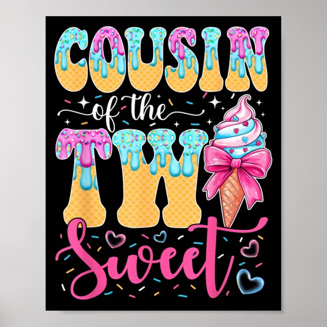Poster Primo da Menina de 2 Anos de Idade Doce Gelo (Frente)