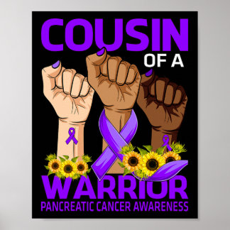 Poster Primo De Mão De Um Câncer de pâncreas Guerreiro Aw