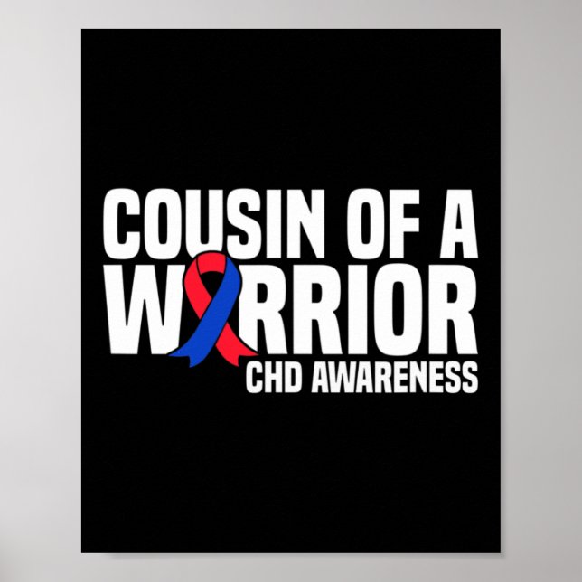 Poster Primo De Um Guerreiro Chd Doença Cardíaca Congênit (Frente)