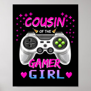 Poster Primo Do Aniversário Do Jogo Gamer Girl