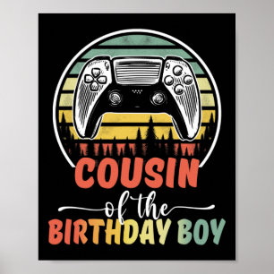 Poster Primo Do Aniversário Gamador De Vídeo Que Correspo
