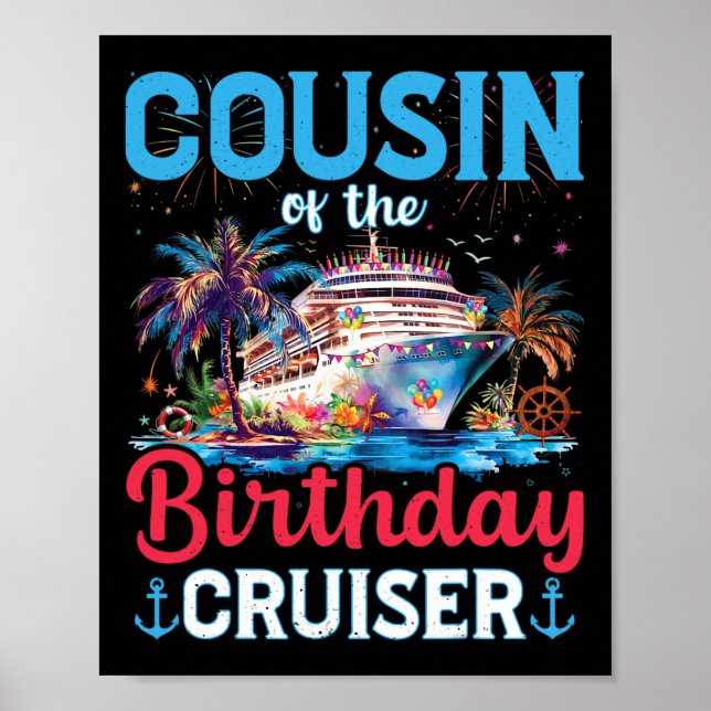 Poster Primo do Cruiser de Aniversário Divertido Presente (Frente)