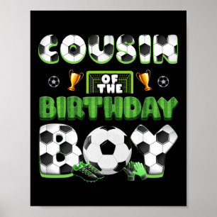 Poster Primo do Menino do Aniversário Grupo de Futebol Fa