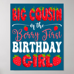 Poster Primo grande de berry primeira menina aniversarian