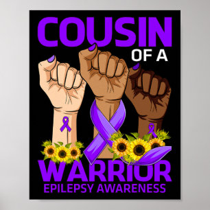 Poster Primo-Mão De Um Guerreiro Epilepsia Sensibilização