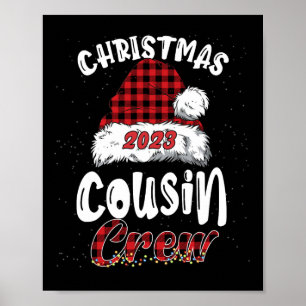 Poster Primo Natal Tripulação Buffalo Xadrez Vermelha Pij