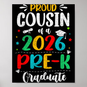 Poster Primo Orgulhoso De Um Graduado Pré K 2026 Menino M