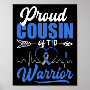 Poster Primo Orgulhoso do T1d Guerreiro Diabetes Sensibil