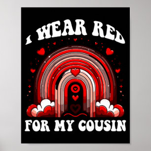 Poster Primo Retro Vermelho Conscientização sobre Doenças
