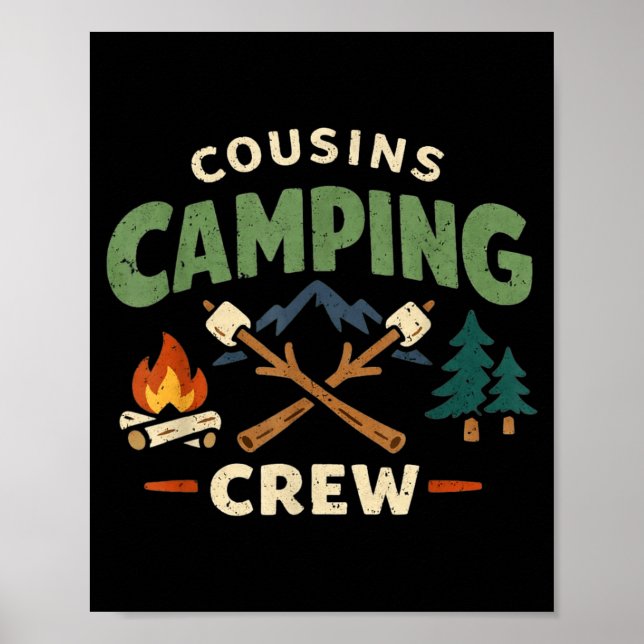 Poster Primos Engraçados Equipe de Acampamento Férias de  (Frente)