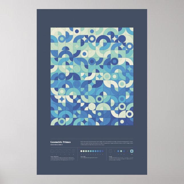 Poster Primos Geométricos - Coleção 2, Série 2 (Frente)