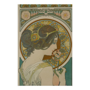 Póster Primrose por Alphonse Mucha