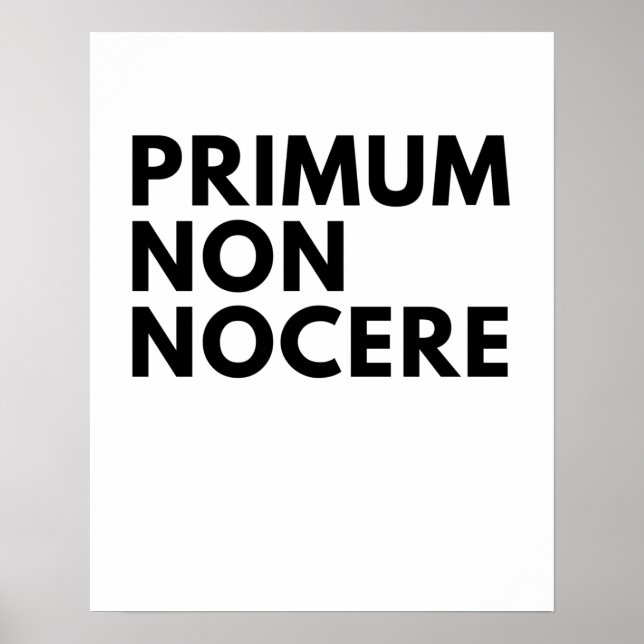 Poster Primum Non Nocere O Juramento Hipocrático da Enfer (Frente)