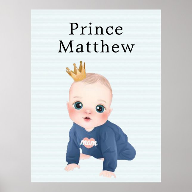 Poster Prince Personagem de desenho animado Baby Boy (Frente)